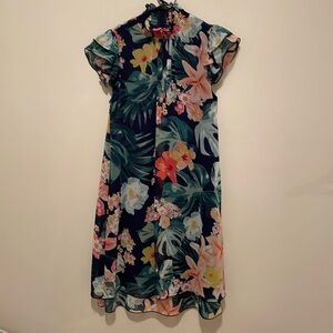 ELIZA J Floral Ruffle dress size 4- worn once